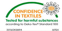 Gonfaus dispone del certificado OEKO-TEX, clase de productos II.